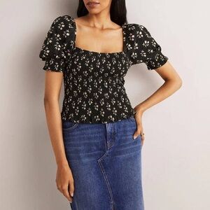 New Boden Smocked Crop Top- Size 6